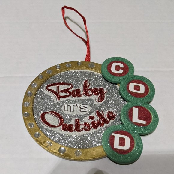 Kurt Adler Baby, It's Cold Outside Retro Ornament